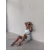Ecru and Pine Asymmetric Bra