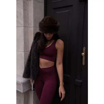 Burgundy V-Neck Bra