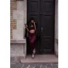 Burgundy V-Neck Bra