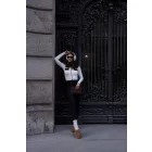 Midnight and White Cozy Overall 