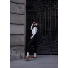 Midnight and White Cozy Overall 