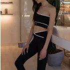 Midnight and White Wrap Pants