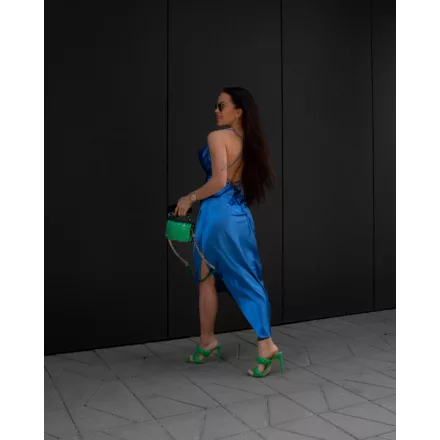 Azure Maxi Satin Dress